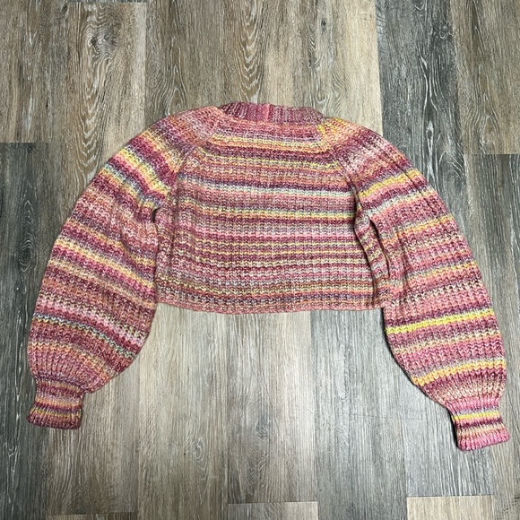 Urban Outfitters Cropped Rainbow Stripes Cardigan Size XS - Picture 6 of 6